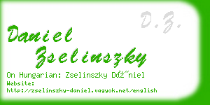 daniel zselinszky business card